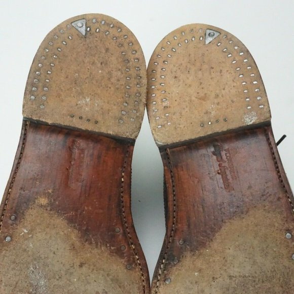 Florsheim Royal Imperial Black Wingtip 5 Nail V Cleat Dress shoes Sz 9B main image 7